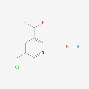 3-(Chloromethyl)-5-(difluoromethyl)pyridine hydrobromide