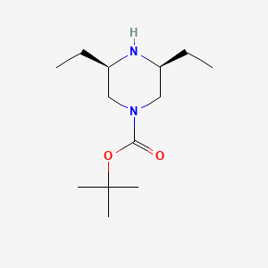 tert-butyl (3R,5S)-3,5-diethylpiperazine-1-carboxylate