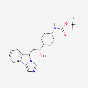 tert-butyl ((1S,4s)-4-((1R)-1-hydroxy-2-(5H-imidazo[5,1-a]isoindol-5-yl)ethyl)cyclohexyl)carbamate