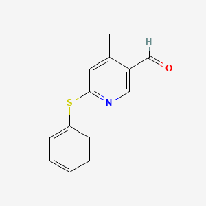 4-Methyl-6-(phenylthio)nicotinaldehyde