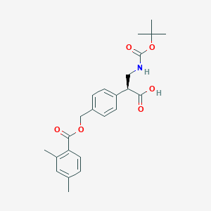 (S)-3-((tert-Butoxycarbonyl)amino)-2-(4-(((2,4-dimethylbenzoyl)oxy)methyl)phenyl)propanoic acid