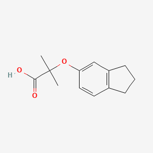 molecular formula C13H16O3 B1302361 2-(2,3-dihydro-1H-inden-5-yloxy)-2-methylpropanoic acid CAS No. 667414-05-3