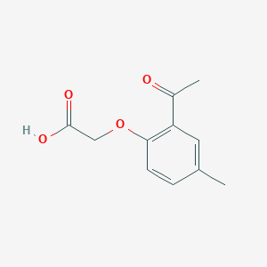 molecular formula C11H12O4 B1302365 2-(2-Acetyl-4-methylphenoxy)acetic acid CAS No. 88521-62-4