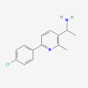 1-(6-(4-Chlorophenyl)-2-methylpyridin-3-yl)ethanamine