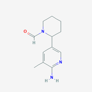 2-(6-Amino-5-methylpyridin-3-yl)piperidine-1-carbaldehyde