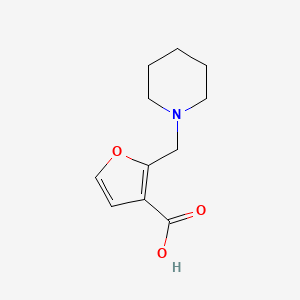 molecular formula C11H15NO3 B1302380 2-Piperidin-1-ylmethyl-furan-3-carboxylic acid 