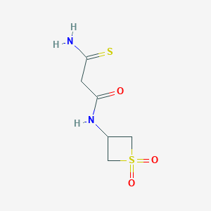 3-Amino-N-(1,1-dioxidothietan-3-yl)-3-thioxopropanamide