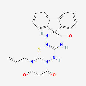 1-Allyl-3-((5'-oxo-2',5'-dihydro-1'H-spiro[fluorene-9,6'-[1,2,4]triazin]-3'-yl)amino)-2-thioxodihydropyrimidine-4,6(1H,5H)-dione