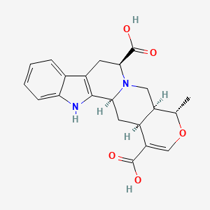 (1S,12S,15S,16S,20S)-16-methyl-17-oxa-3,13-diazapentacyclo[11.8.0.02,10.04,9.015,20]henicosa-2(10),4,6,8,18-pentaene-12,19-dicarboxylic acid