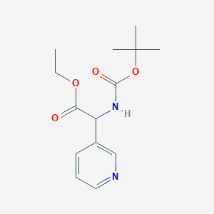 Ethyl 2-((tert-butoxycarbonyl)amino)-2-(pyridin-3-yl)acetate