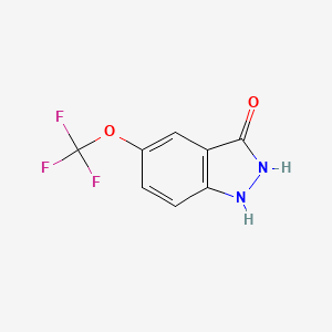 molecular formula C8H5F3N2O2 B13024026 5-(Trifluoromethoxy)-1H-indazol-3-ol CAS No. 1096711-66-8