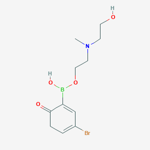 2-((2-Hydroxyethyl)(methyl)amino)ethyl hydrogen (3-bromo-6-oxocyclohexa-1,3-dien-1-yl)boronate