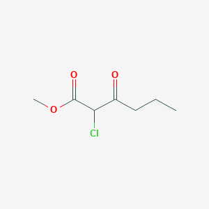 molecular formula C7H11ClO3 B13024047 Methyl 2-chloro-3-oxohexanoate 