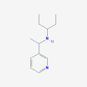 molecular formula C12H20N2 B13024080 N-(1-(Pyridin-3-yl)ethyl)pentan-3-amine 