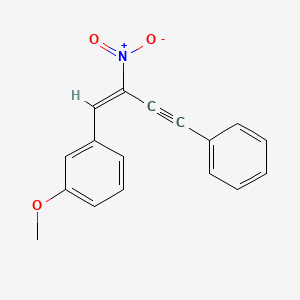 molecular formula C17H13NO3 B13024143 (E)-1-Methoxy-3-(2-nitro-4-phenylbut-1-en-3-yn-1-yl)benzene 