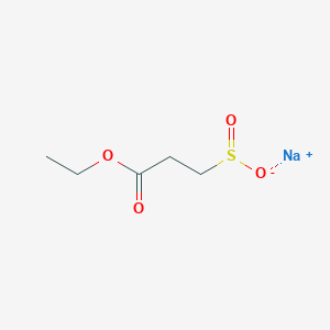 molecular formula C5H9NaO4S B13024145 Sodium 3-ethoxy-3-oxopropane-1-sulfinate 