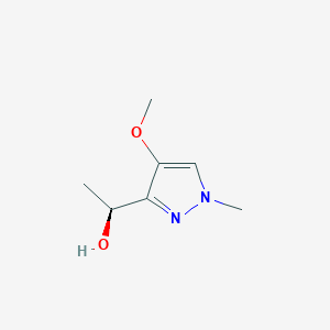 molecular formula C7H12N2O2 B13024148 (S)-1-(4-Methoxy-1-methyl-1H-pyrazol-3-yl)ethanol 