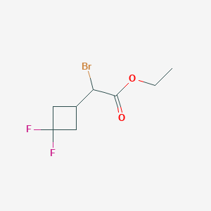 molecular formula C8H11BrF2O2 B13024156 Ethyl 2-bromo-2-(3,3-difluorocyclobutyl)acetate 