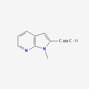 molecular formula C10H8N2 B13024189 2-ethynyl-1-methyl-1H-pyrrolo[2,3-b]pyridine 