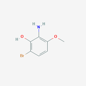 molecular formula C7H8BrNO2 B13024223 2-Amino-6-bromo-3-methoxyphenol 