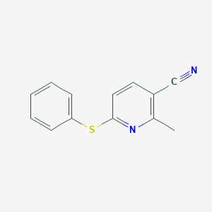 molecular formula C13H10N2S B13024232 2-Methyl-6-(phenylthio)nicotinonitrile 