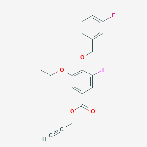 Prop-2-yn-1-yl 3-ethoxy-4-((3-fluorobenzyl)oxy)-5-iodobenzoate