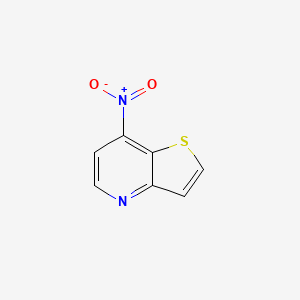 molecular formula C7H4N2O2S B13024246 7-Nitrothieno[3,2-b]pyridine 