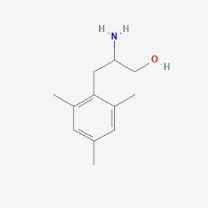 molecular formula C12H19NO B13024306 2-Amino-3-(2,4,6-trimethylphenyl)propan-1-ol 