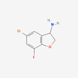 5-Bromo-7-fluoro-2,3-dihydrobenzofuran-3-amine