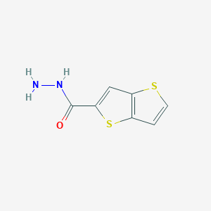 molecular formula C7H6N2OS2 B1302434 噻吩并[3,2-b]噻吩-2-碳酰肼 CAS No. 685114-87-8