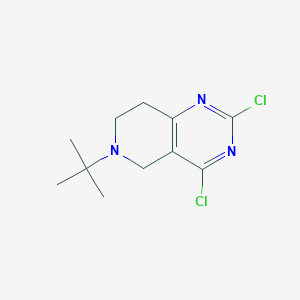 molecular formula C11H15Cl2N3 B13024373 6-(tert-Butyl)-2,4-dichloro-5,6,7,8-tetrahydropyrido[4,3-d]pyrimidine 