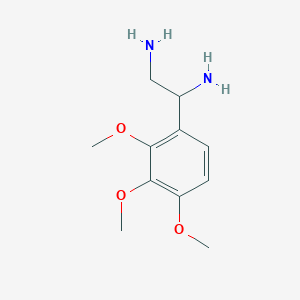 molecular formula C11H18N2O3 B13024381 1-(2,3,4-Trimethoxyphenyl)ethane-1,2-diamine 