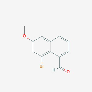 molecular formula C12H9BrO2 B13024387 8-Bromo-6-methoxy-1-naphthaldehyde 