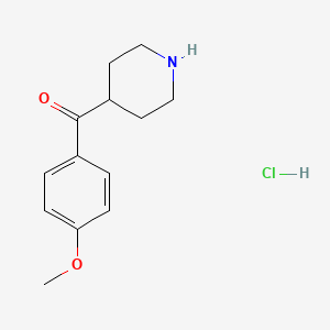 molecular formula C13H18ClNO2 B1302440 4-(4-甲氧基苯甲酰)哌啶盐酸盐 CAS No. 25519-82-8