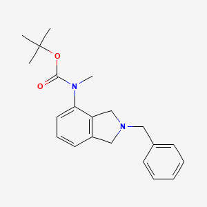 molecular formula C21H26N2O2 B13024400 2-Benzyl-4-(N-boc-N-methylamino)-isoindoline 