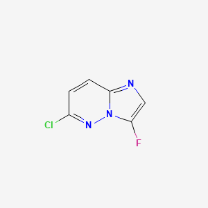 molecular formula C6H3ClFN3 B13024406 6-Chloro-3-fluoroimidazo[1,2-b]pyridazine 