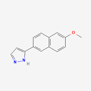 molecular formula C14H12N2O B1302444 5-(6-甲氧基-2-萘基)-1H-吡唑 CAS No. 258518-56-8