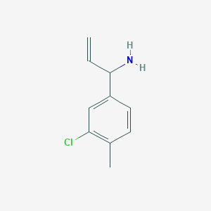 molecular formula C10H12ClN B13024454 1-(3-Chloro-4-methylphenyl)prop-2-enylamine 