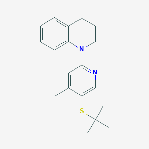 molecular formula C19H24N2S B13024474 1-(5-(tert-Butylthio)-4-methylpyridin-2-yl)-1,2,3,4-tetrahydroquinoline 