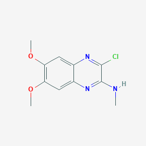 molecular formula C11H12ClN3O2 B13024507 3-chloro-6,7-dimethoxy-N-methylquinoxalin-2-amine 