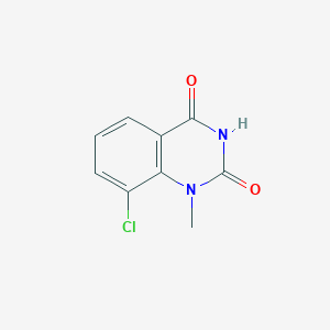 molecular formula C9H7ClN2O2 B13024526 8-Chloro-1-methylquinazoline-2,4(1H,3H)-dione 