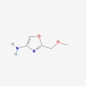 molecular formula C5H8N2O2 B13024546 2-(Methoxymethyl)oxazol-4-amine 