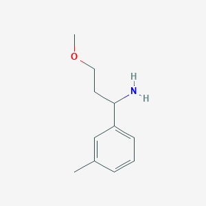 molecular formula C11H17NO B13024552 3-Methoxy-1-(3-methylphenyl)propan-1-amine 