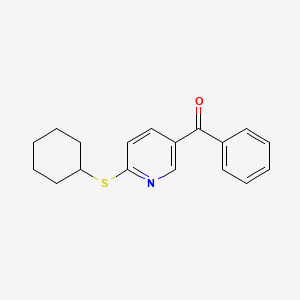 (6-(Cyclohexylthio)pyridin-3-yl)(phenyl)methanone