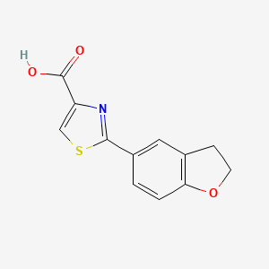 molecular formula C12H9NO3S B1302459 2-(2,3-Dihydro-1-benzofuran-5-yl)-1,3-thiazole-4-carboxylic acid CAS No. 368869-97-0