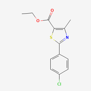 molecular formula C13H12ClNO2S B1302465 Ethyl 2-(4-chlorophenyl)-4-methyl-1,3-thiazole-5-carboxylate CAS No. 54001-12-6