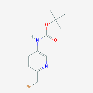 molecular formula C11H15BrN2O2 B13024652 tert-Butyl (6-(bromomethyl)pyridin-3-yl)carbamate 