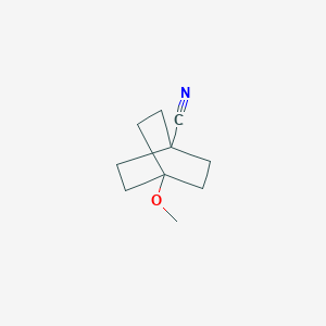 molecular formula C10H15NO B13024656 4-Methoxybicyclo[2.2.2]octane-1-carbonitrile CAS No. 82896-48-8