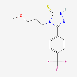 molecular formula C13H14F3N3OS B1302466 4-(3-methoxypropyl)-5-[4-(trifluoromethyl)phenyl]-4H-1,2,4-triazole-3-thiol CAS No. 261965-18-8