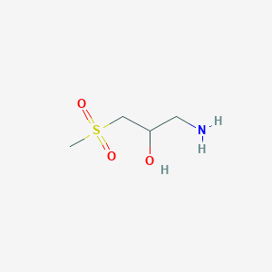 molecular formula C4H11NO3S B13024668 1-Amino-3-(methylsulfonyl)propan-2-ol 